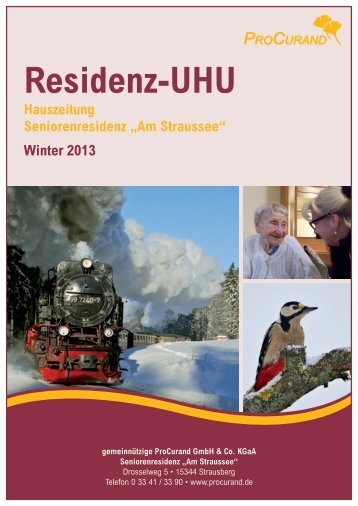 Hauszeitung Winter 2013 - ProCurand