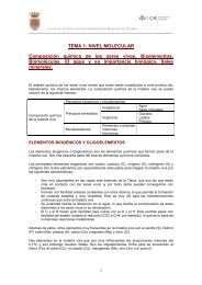 TEMA 1: NIVEL MOLECULAR Composición química de los seres ...