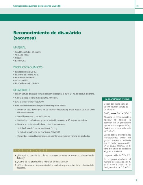 u Composición química de los seres vivos (I) 1unidad 1 - Editex