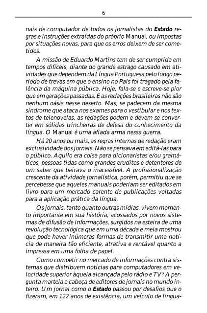 Manual de redação e estilo do jornal O Estado de São Paulo - NAUI