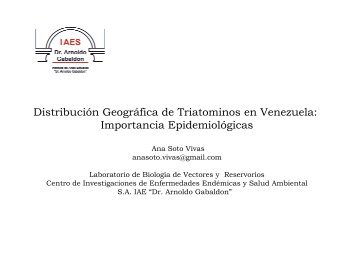 Distribución Geográfica de Triatominos en Venezuela