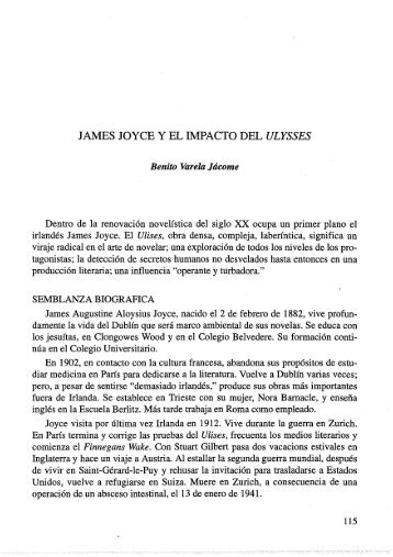 James Joyce y el impacto del Ulysses - RUC