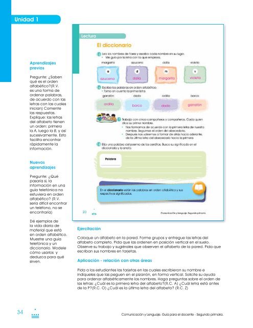 Guia comunicacion y lenguaje 2do grado - Triniblog