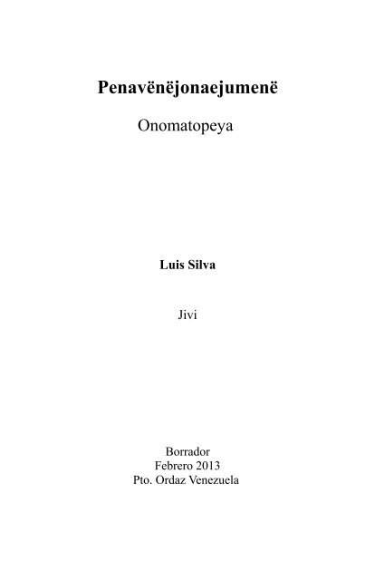 Onomatopeya en jiwi - Lengamer.org