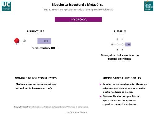 Tema 1. Estructura y propiedades de las principales biomolécul