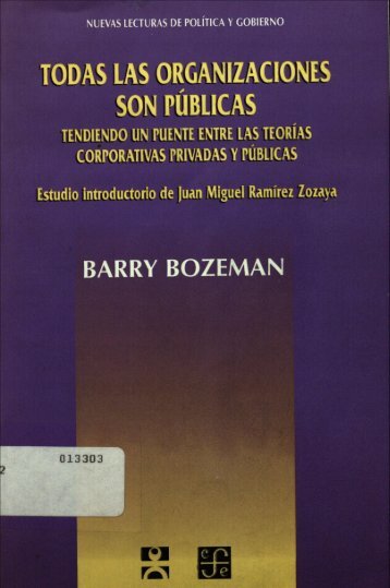 Todas las Organizaciones son Públicas - Instituto Nacional de ...