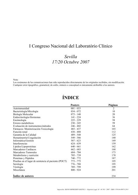 resúmenes de ponencias - Asociación Española de Biopatología ...