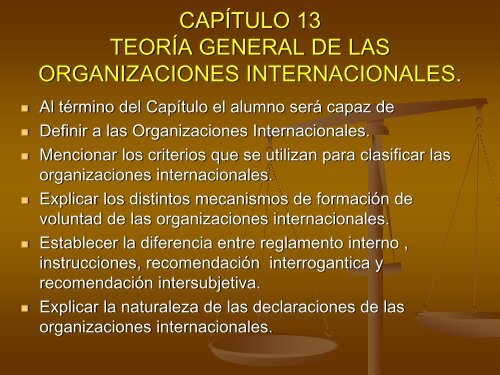 TEORÍA GENERAL DE LAS ORGANIZACIONES INTERNACIONALES