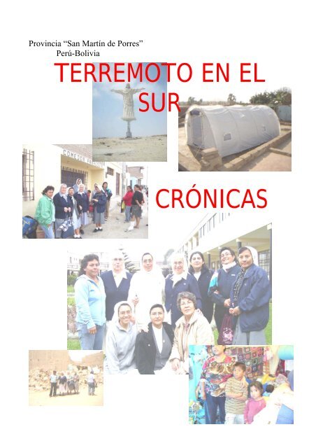 TERREMOTO EN EL SUR CRÓNICAS - Mercedarias de la Caridad