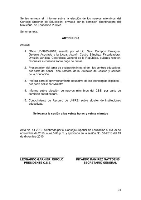 acta aquí - Consejo Superior de Educación Pública