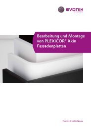 Bearbeitung und Montage von PLEXICOR® Xkin ... - Plexiglas