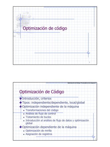 Optimización de código Optimización de Código - GIAA