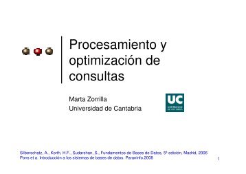 Procesamiento y optimización de consultas - Universidad de ...