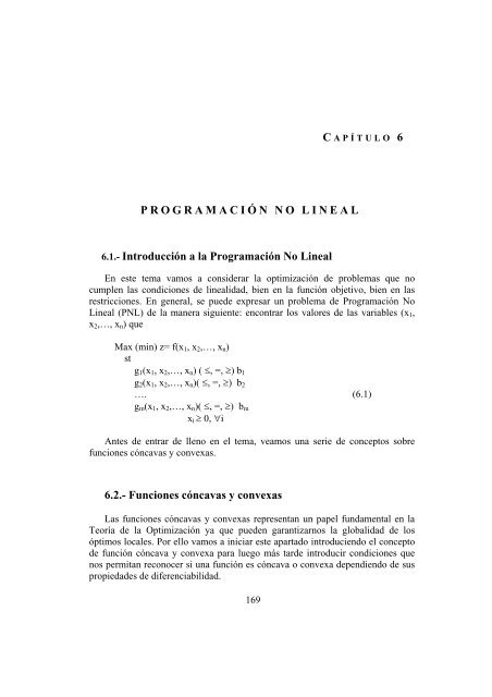 TEMA 6. Programación No Lineal. Métodos de ... - OCW Usal