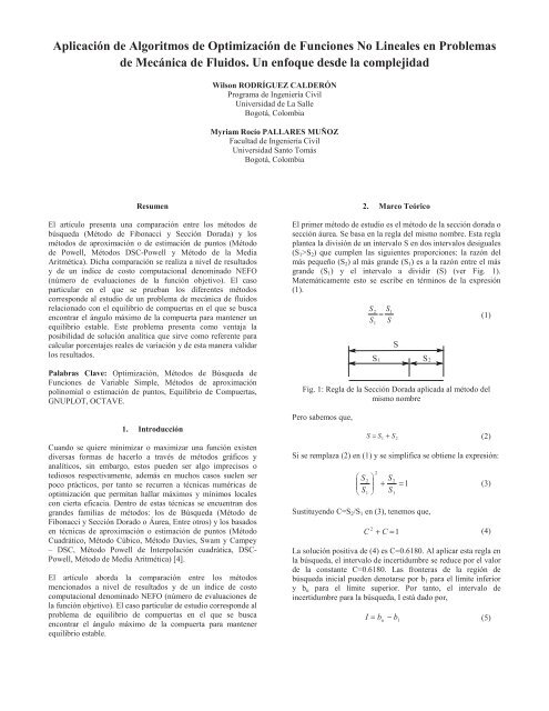 Aplicación de Algoritmos de Optimización de Funciones No ...