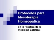 Protocolos para Mesoterapia Homeopática - Estetica Interdisciplinaria