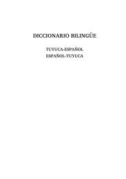 Diccionario Bilingüe: tutyuca-español