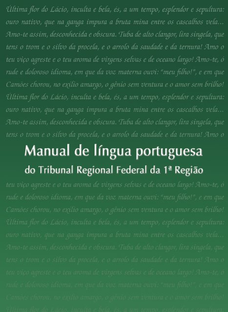 Manual de Língua Portuguesa do TRF1 - Faculdade de Direito