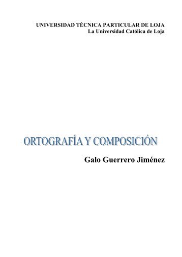 Galo Guerrero Jiménez - Universidad Tecnica Particular de Loja ...