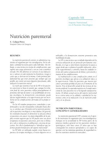 Nutrición parenteral - SEOM