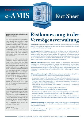 Risikomessung in der Vermögensverwaltung - Profidata Group