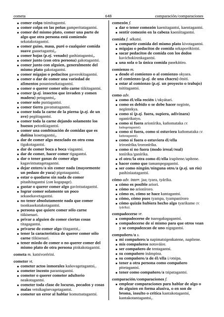 Diccionario machiguenga-castellano {ISO: mcb]