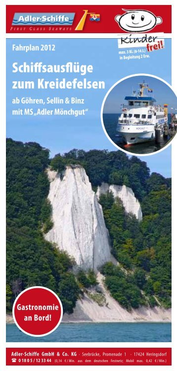 Schiffsausflüge zum Kreidefelsen - Adler Schiffe