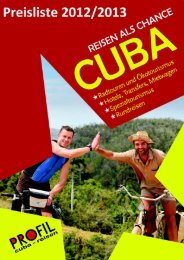 Gesamtpreisliste. - Profil Cuba-Reisen, Manfred Sill