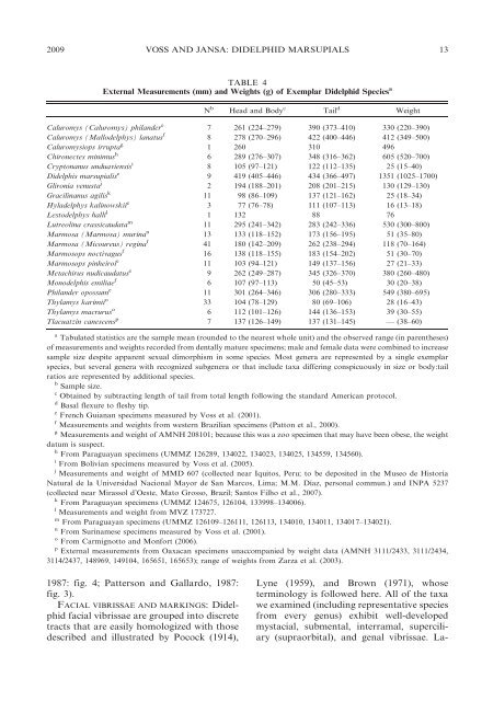 phylogenetic relationships and classification of didelphid marsupials ...