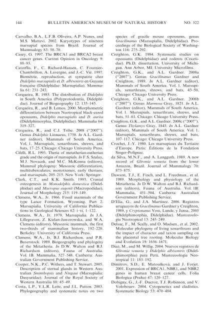 phylogenetic relationships and classification of didelphid marsupials ...