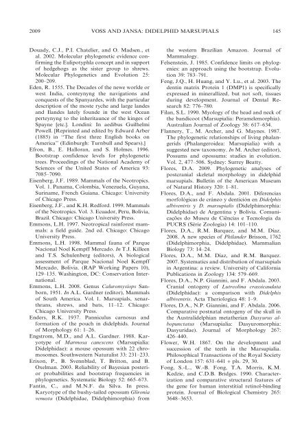 phylogenetic relationships and classification of didelphid marsupials ...