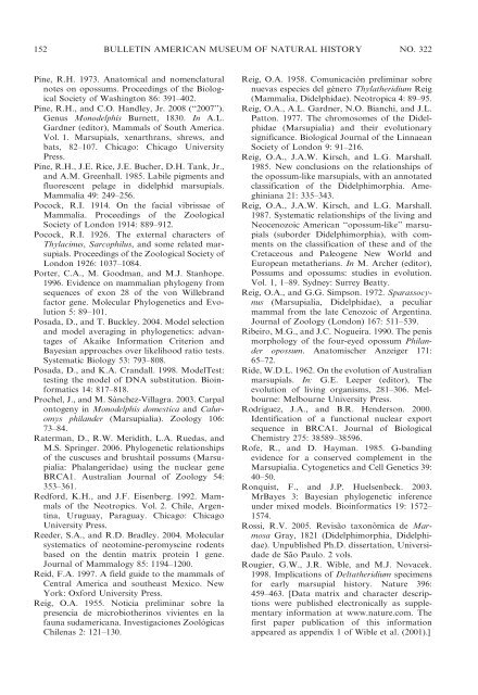 phylogenetic relationships and classification of didelphid marsupials ...