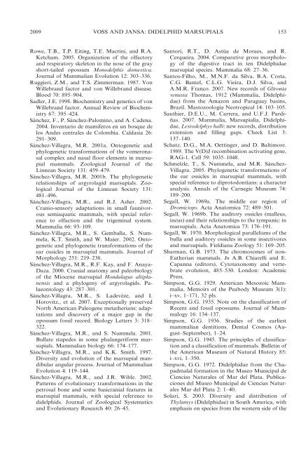 phylogenetic relationships and classification of didelphid marsupials ...