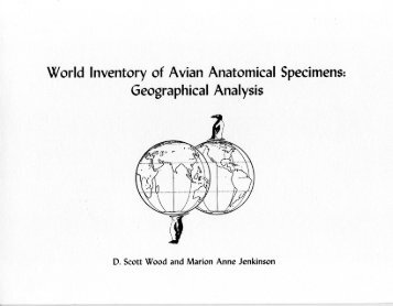 World inventory of avian anatomical specimens: Geographic analysis