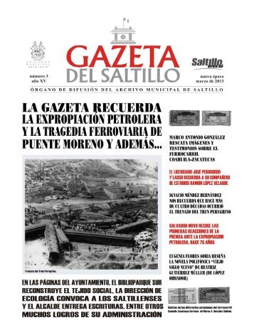 gazeta marzo 2013.pmd - Archivo Municipal de Saltillo