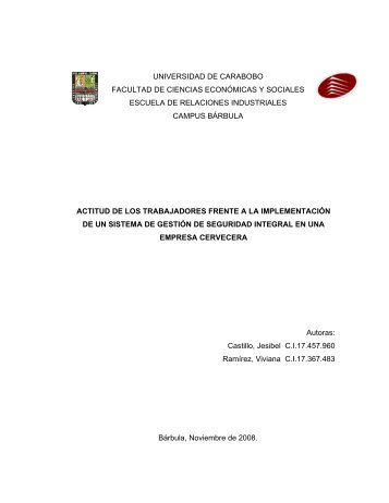 UNIVERSIDAD DE CARABOBO - Biblioteca Virtual en Salud