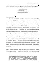 Fútbol, violencia y política en la Argentina: ética, estética y retórica ...