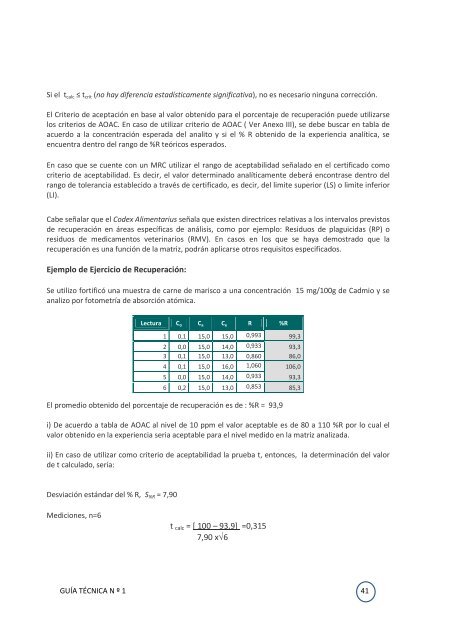 Validación de métodos y determinación de la incertidumbre