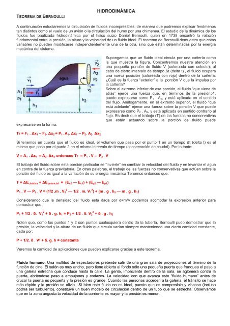 TEOREMA DE BERNOULLI