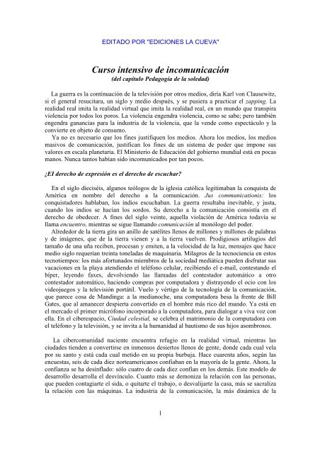 Galeano Eduardo - Curso intensivo de incomunicación.pdf