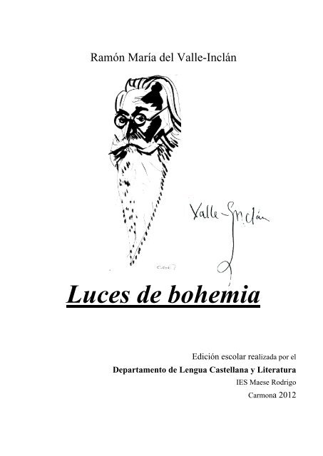 Valle-Inclán y Luces de bohemia - Profe de lengua