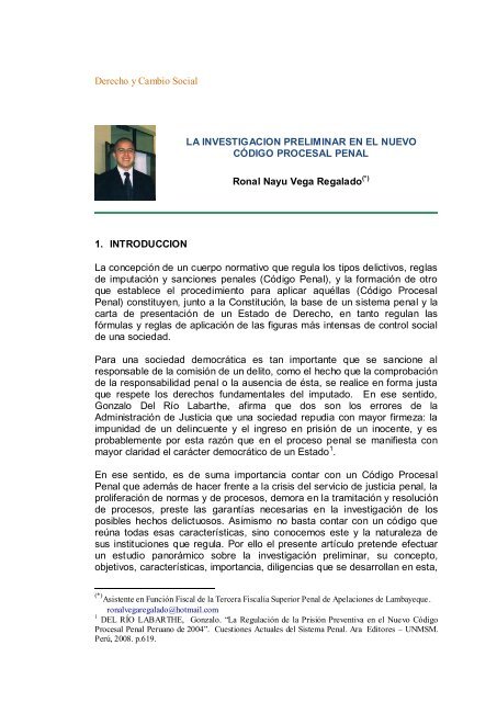 la investigacion preliminar en el nuevo codigo procesal penal