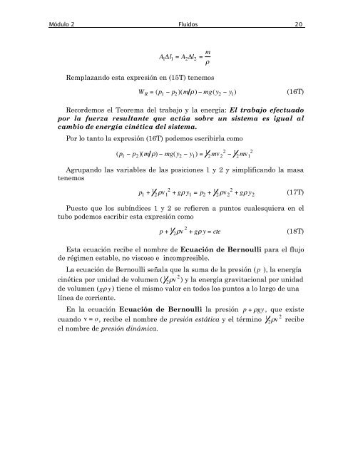 Fluidos Módulo 2 Dinámica de los Fluidos - Web del Profesor