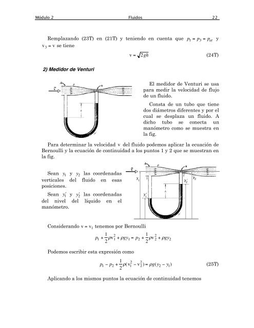 Fluidos Módulo 2 Dinámica de los Fluidos - Web del Profesor