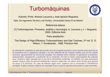 Turbomáquinas - OCW - UC3M - Universidad Carlos III de Madrid