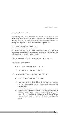 11.- Que es la muerte civil? En ciertas legislaciones y en ciertas ...