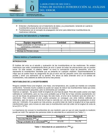 003 Toma de datos y análisis del error - fisica.ru