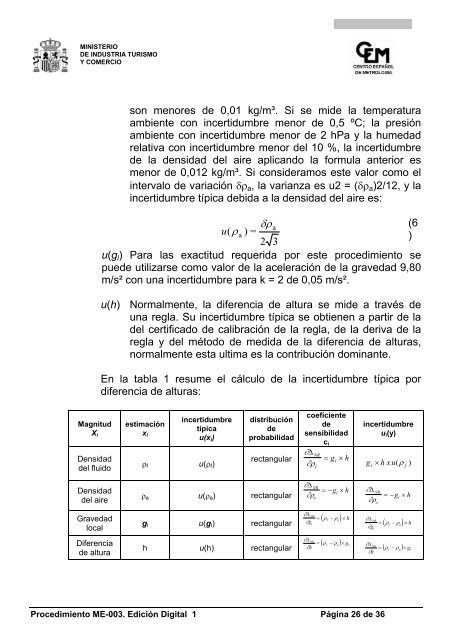 procedimiento me-003 para la calibración de manómetros