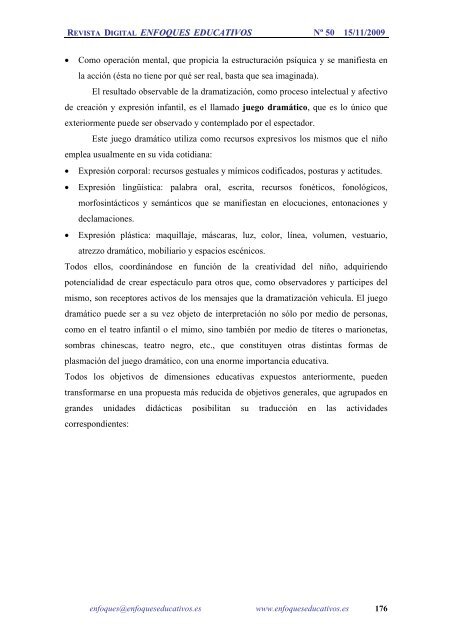 Nº 50 15/11/2009 - enfoqueseducativos.es