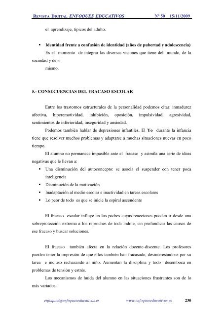Nº 50 15/11/2009 - enfoqueseducativos.es